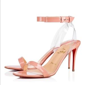 CHRISTIAN LOUBOUTIN JONATINA 85 BLUSH SANDALS